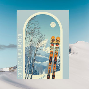 Santa Fe New Mexico ski holiday Postcard