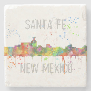 SANTA FE, NEW MEXICO SKYLINE STONE COASTER