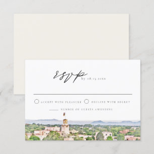 SANTA FE New Mexico Skyline Wedding RSVP Card