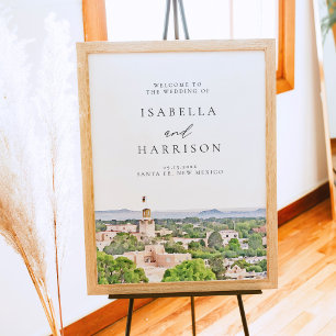 SANTA FE New Mexico Skyline Wedding Welcome Poster