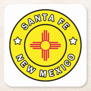Santa Fe New Mexico Square Paper Coaster