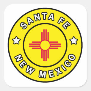 Santa Fe New Mexico Square Sticker