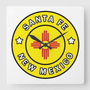Santa Fe New Mexico Square Wall Clock