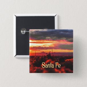 Santa Fe New Mexico Sun Set 15 Cm Square Badge