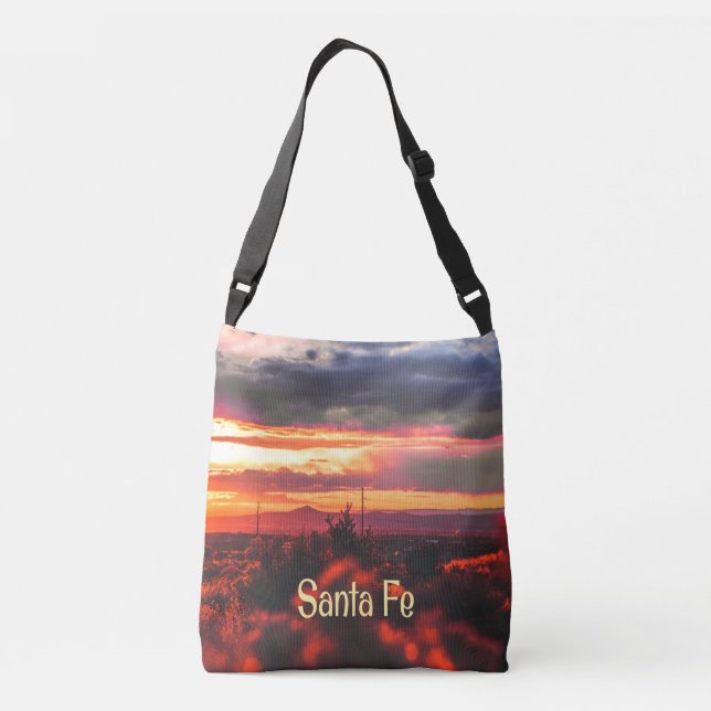 Santa Fe New Mexico Sun Set Crossbody Bag (Back)