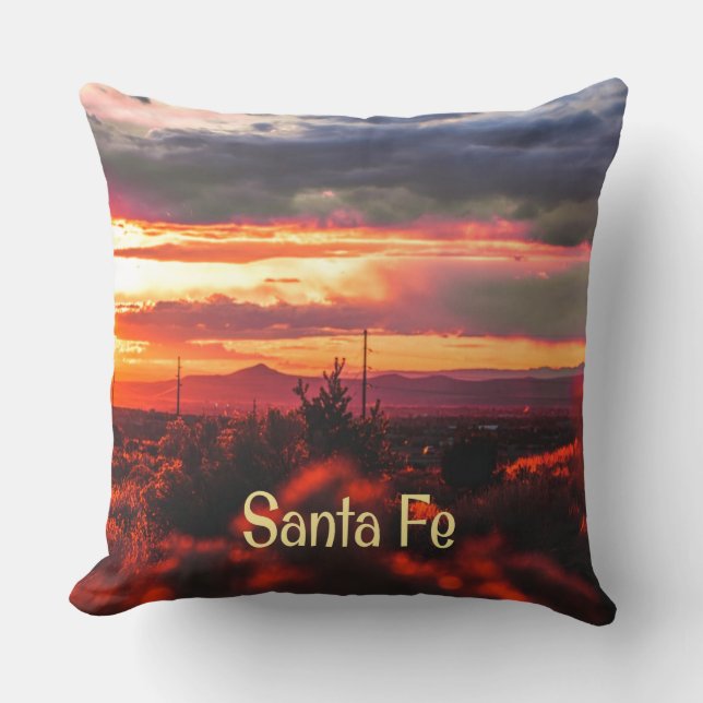 Santa Fe New Mexico Sun Set Cushion (Front)