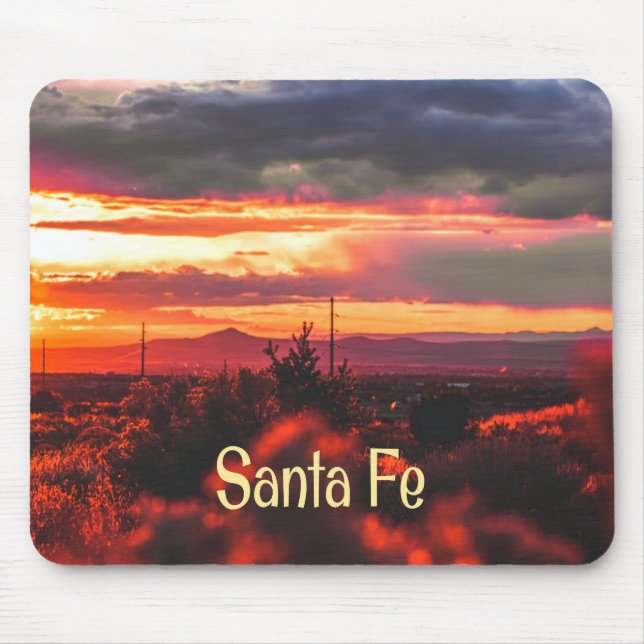 Santa Fe New Mexico Sun Set Mouse Mat (Front)