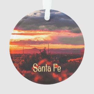 Santa Fe New Mexico Sun Set Ornament