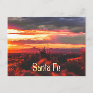 Santa Fe New Mexico Sun Set Postcard