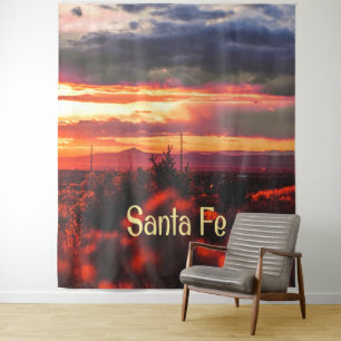 Santa Fe New Mexico Sun Set Tapestry