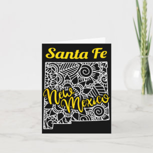 Santa Fe Nm - New Mexico City With Mandala  Card