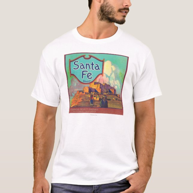 Santa Fe Orange LabelRedlands, CA T-Shirt (Front)