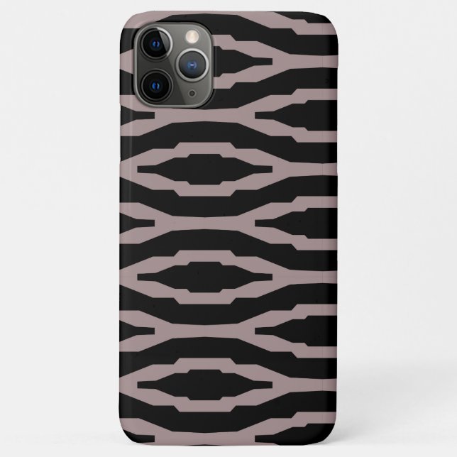 Santa Fe Pink & Black Geometric Modern Pattern Case-Mate iPhone Case (Back)