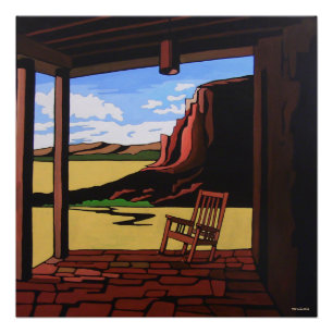Santa Fe Porch Poster