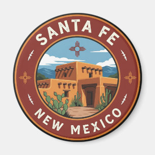 Santa Fe Skyline New Mexico Travel Magnet