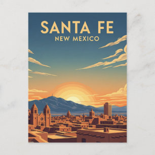 Santa Fe Skyline New Mexico Travel Postcard