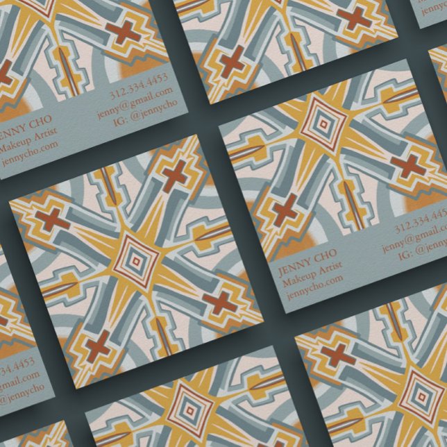 Santa Fe Tiles Geometric Square Business Card (Creator Uploaded)
