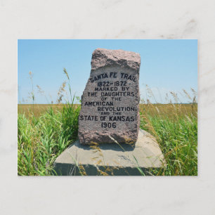Santa Fe Trail Marker #35, Canton, Kansas Postcard