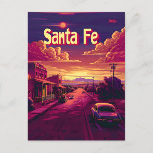 Santa Fe Travel ad Postcard