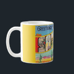 Santa Fe Vintage Greeting Coffee Mug<br><div class="desc">Colourful,  retro greetings postcard from Santa Fe.</div>