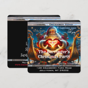 Santa Festive Winter Christmas Party Invitation