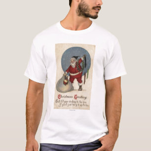 Santa Filling Stocking to the Brim T-Shirt