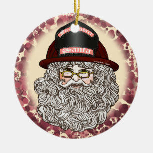 Santa Firefighter ornament
