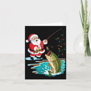 Santa Fishing Lure B Fish Christmas Pajamas Boy To Card