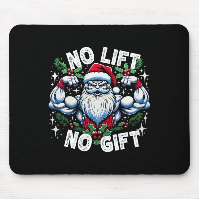 Santa Fitness Bodybuilding Christmas no Lift No Gi Mouse Mat (Front)