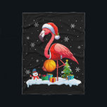 Santa Flamingo Playing Sketll Xmas Player Lover Ki Fleece Blanket<br><div class="desc">Santa Flamingo Playing Sketll Xmas Player Lover Kids</div>