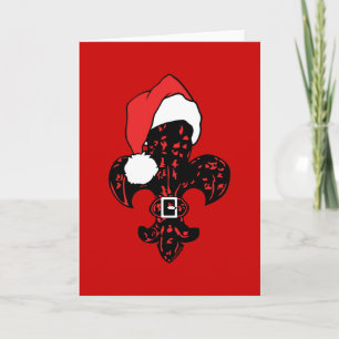 Santa Fleur de lis (1) greeting card