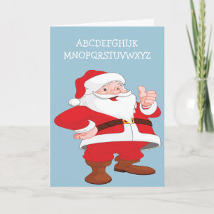 Santa Flunks English Strange Humour Holiday Card