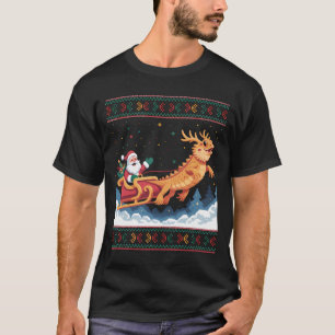 Santa Flying Sleigh with Festive Dragon T-Shirt