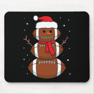 Santa Football Snowman Sports Ball Men Boys Christ Mouse Mat