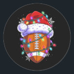 Santa Footll Rug  Classic Round Sticker<br><div class="desc">Santa Footll Rug</div>