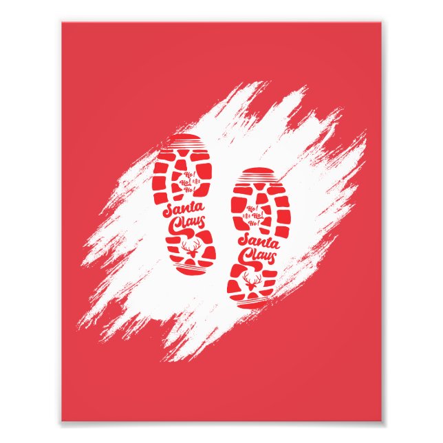Santa Footprint Photo Print (Front)
