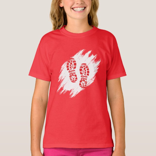 Santa Footprint T-Shirt (Front)