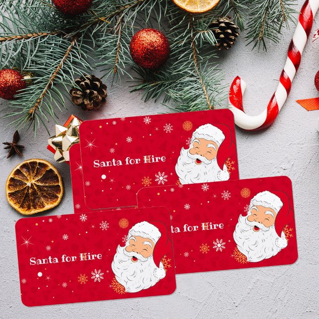 Santa for Hire Business Card (Santa for Hire)