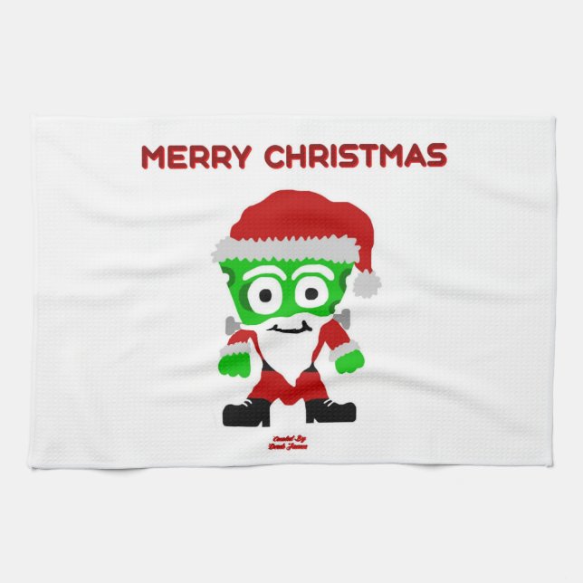 Santa FrankenCheese Kitchen Towel (Horizontal)