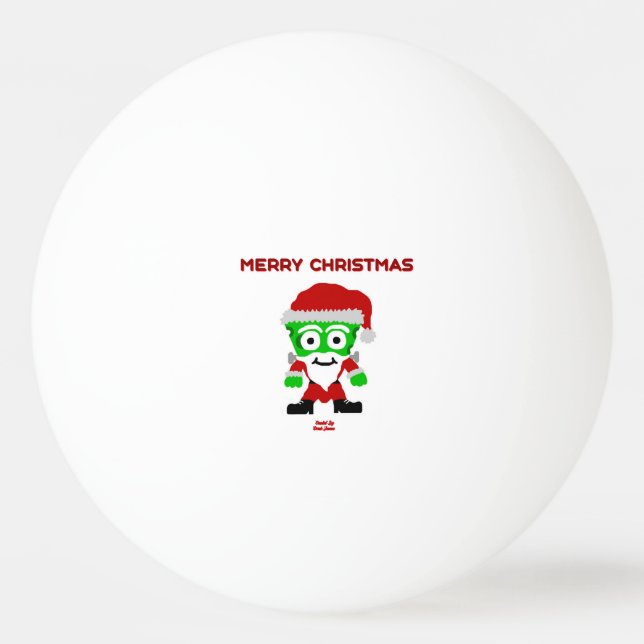 Santa FrankenCheese Ping Pong Ball (Front)