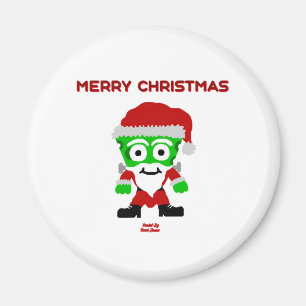 Santa FrankenCheese Round Magnet