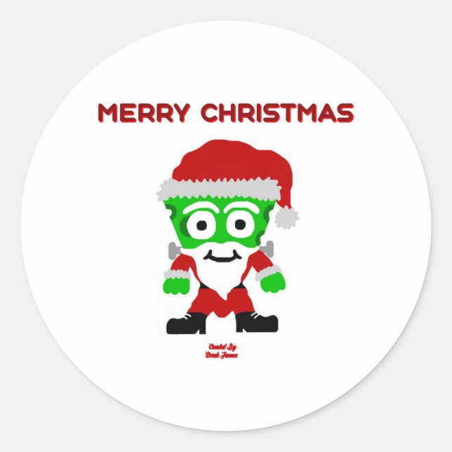 Santa FrankenCheese Round Sticker (Front)
