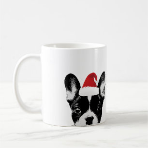 Santa French Bulldog Christmas Coffee Mug