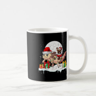 Santa French Bulldog Riding Axolotl Christmas Owne Coffee Mug