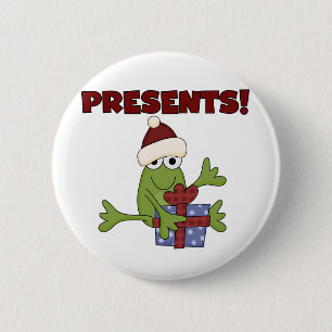 Santa Frog Tshirts and Gifts 6 Cm Round Badge