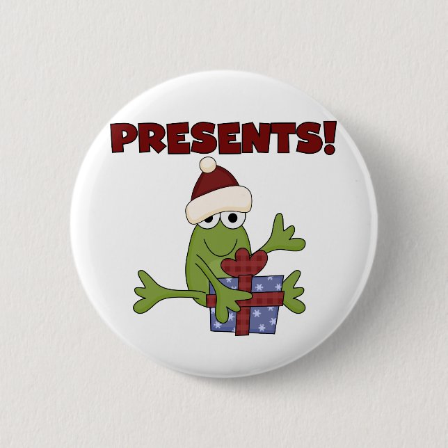 Santa Frog Tshirts and Gifts 6 Cm Round Badge (Front)
