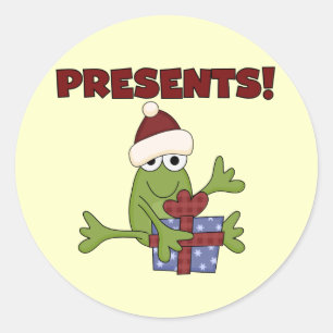Santa Frog Tshirts and Gifts Classic Round Sticker
