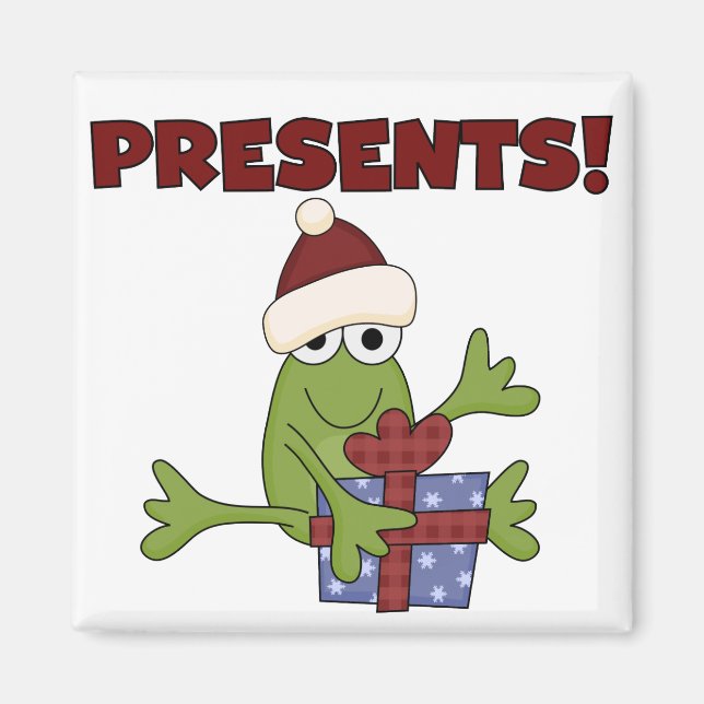 Santa Frog Tshirts and Gifts Magnet (Front)