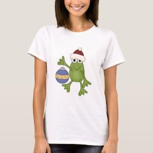 Santa Frog with Ornament Tshirts and Gifts