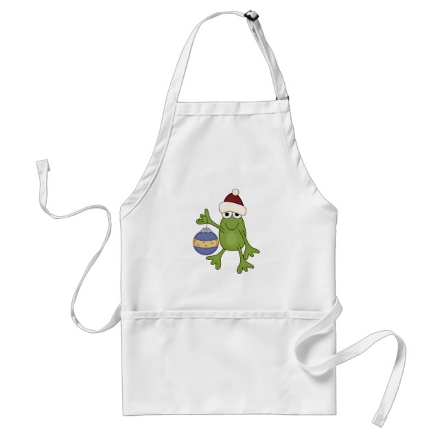 Santa Frog with Ornament Tshirts and Gifts Standard Apron (Front)